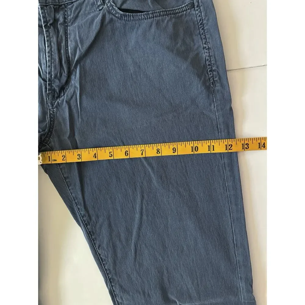 John Varvatos Bowery Slim Straight Lightweight Pants Men 36x33 Gray 5 Pockets